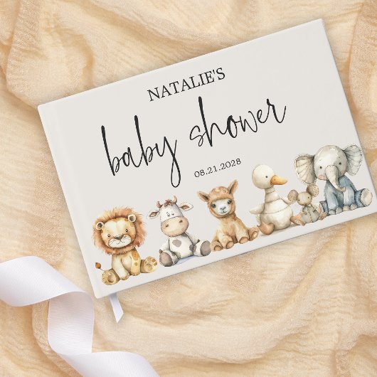 Vintages Plush Kinderzimmer Tiere Kinderdusche Gästebuch