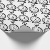 Vintages Pocket Watch Wrapper Geschenkpapier (Ecke)