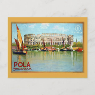 Vintages Pola Pula Römertheater Italienisch Postkarte