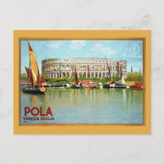 Vintages Pola Pula Römertheater Italienisch Postkarte