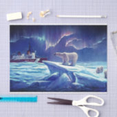 Vintages Polar-Bärenteppich Seidenpapier (Handwerk)