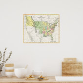 Vintages Politisches Konzept der Vereinigten Staat Poster (Küche)