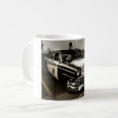 Vintages Polizei-Auto Kaffeetasse (Vorderseite Links)