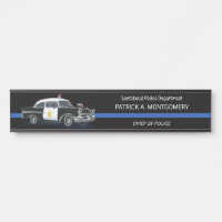 Vintages Polizeiauto Thin Blue Line Name Long Desk