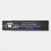 Vintages Polizeiauto Thin Blue Line Türschild (Vorderseite )