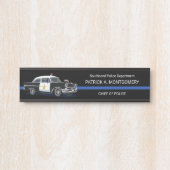 Vintages Polizeiauto Thin Blue Line Türschild (Vorderseite )