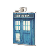 Vintages Polizeitelefon Öffentliche Anrufe Flachmann (Links)