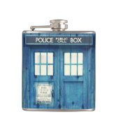 Vintages Polizeitelefon Öffentliche Anrufe Flachmann (Vorderseite)