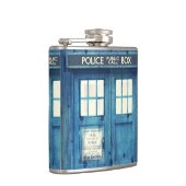 Vintages Polizeitelefon Öffentliche Anrufe Flachmann (Rechts)