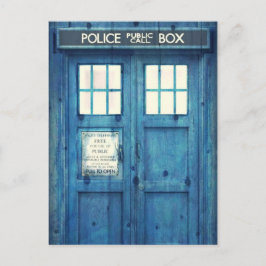 Vintages Polizeitelefon Öffentliche Anrufe Postkarte