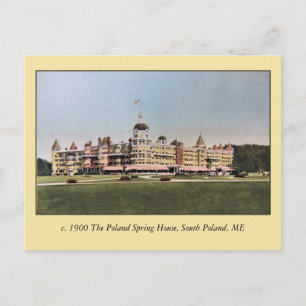 Vintages Polnisches Frühlingshotel Postkarte