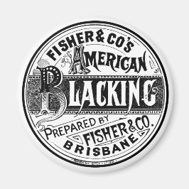 Vintages polnisches Logo schwarz und weiß Magnet