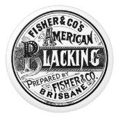 Vintages polnisches Logo Schwarz/Weiß 🖤 ✨ Keramikknauf (Vorderseite)