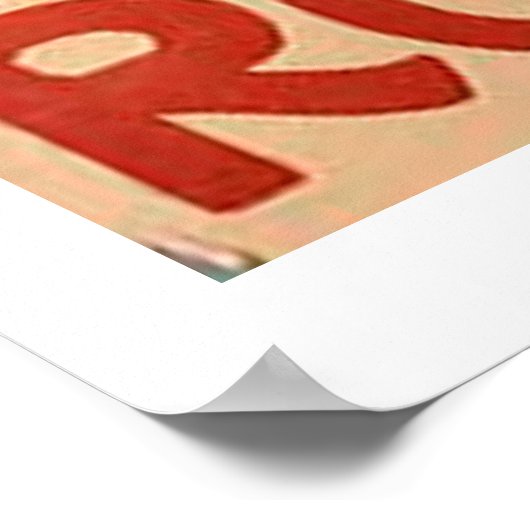 Vintages Polnisches Prohibition Poster 1922 (Ecke)