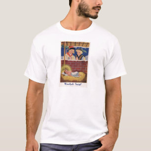 Vintages polnisches Wesołyeh Świąt WeihnachtsRe T-Shirt