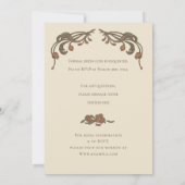 Vintages Pomegranat Einladung (Rückseite)