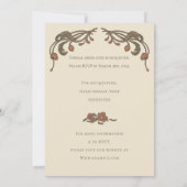 Vintages Pomegranat Einladung (Rückseite)