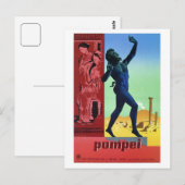 Vintages Pompeii Italienisches Reiseplakat Postkarte (Vorne/Hinten)