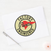 Vintages Pontiac-Werksschild Runder Aufkleber (Umschlag)