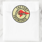 Vintages Pontiac-Werksschild Runder Aufkleber (Tasche)