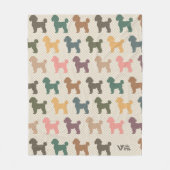 Vintages Poodle Blanket Retro-Geschenk für Hundefr Fleecedecke (Vorderseite)