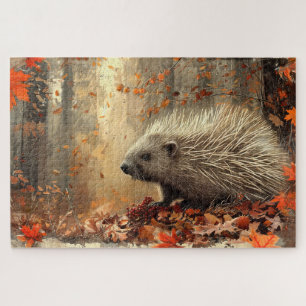 Vintages Porcupine im Herbst 20x30 Puzzle