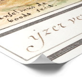 Vintages Porcupine Poster (Ecke)