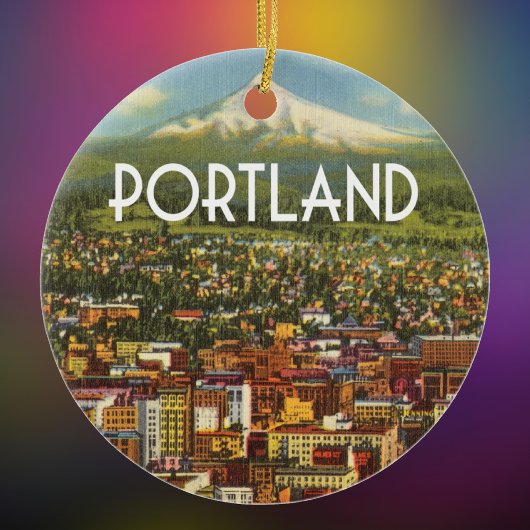 Vintages Portland, Oregon Keramik Ornament