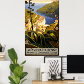 Vintages Portofino Riviera Poster (Heimbüro)