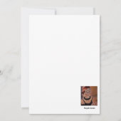 Vintages Portrait Dankeskarte (Rückseite)