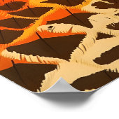 Vintages Portrait des Cooper's Hawk Poster (Ecke)