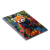 Vintages Portrait des Roten Panda Notizblock (Rechte Seite)