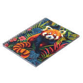 Vintages Portrait des Roten Panda Notizblock (Linke Seite)