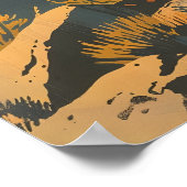 Vintages Portrait des Rotfuchs Poster (Ecke)