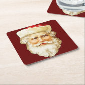 Vintages Portrait des Weihnachtsmannes Rechteckiger Pappuntersetzer (angewinkelt)