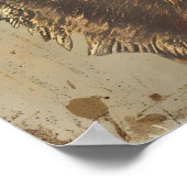 Vintages Portrait eines Koyoten Poster (Ecke)