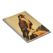 Vintages Portrait eines Merlin Falken Notizblock (Rechte Seite)