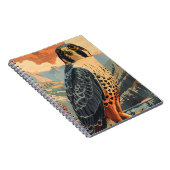 Vintages Portrait eines Merlin Falken Notizblock (Rechte Seite)