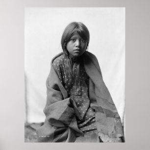 Vintages Portrait eines nativen Amerikanischen Ure Poster