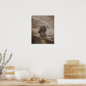 Vintages Portrait eines nativen Amerikanischen Ure Poster (Küche)