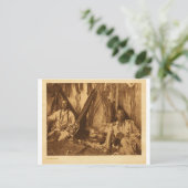 Vintages Portrait eines nativen Amerikanischen Ure Postkarte (Stehend Vorderseite)