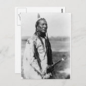 Vintages Portrait eines nativen Amerikanischen Ure Postkarte (Vorne/Hinten)