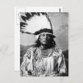 Vintages Portrait eines nativen Amerikanischen Ure Postkarte (Vorne/Hinten)