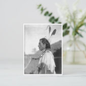 Vintages Portrait eines nativen Amerikanischen Ure Postkarte (Stehend Vorderseite)