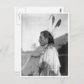 Vintages Portrait eines nativen Amerikanischen Ure Postkarte (Vorne/Hinten)