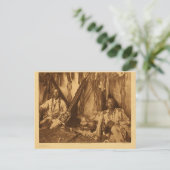 Vintages Portrait eines nativen Amerikanischen Ure Postkarte (Stehend Vorderseite)