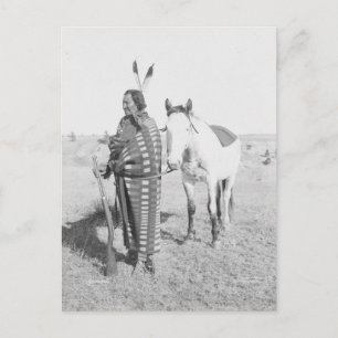 Vintages Portrait eines nativen Amerikanischen Ure Postkarte