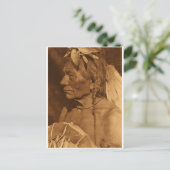 Vintages Portrait eines nativen Amerikanischen Ure Postkarte (Stehend Vorderseite)
