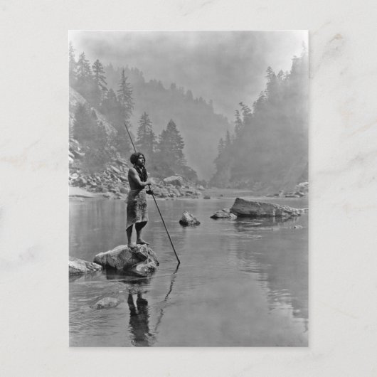 Vintages Portrait eines nativen Amerikanischen Ure Postkarte (Vorderseite)