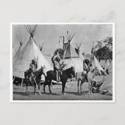 Vintages Portrait eines nativen Amerikanischen Ure Postkarte (Vorderseite)